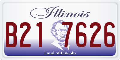 IL license plate B217626