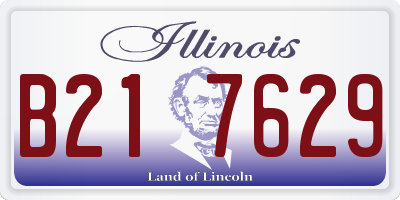 IL license plate B217629