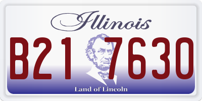 IL license plate B217630