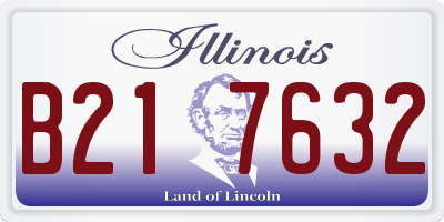 IL license plate B217632