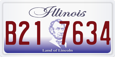 IL license plate B217634