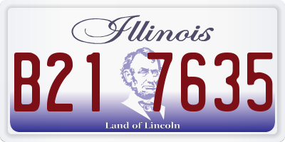 IL license plate B217635