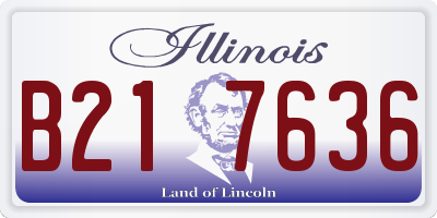 IL license plate B217636