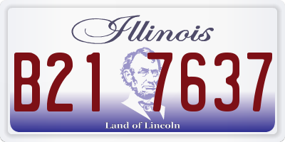 IL license plate B217637