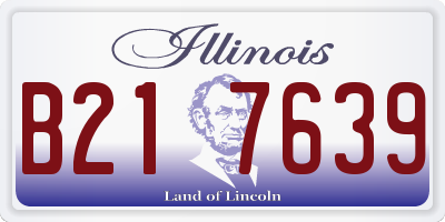 IL license plate B217639