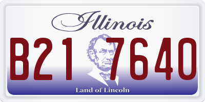 IL license plate B217640