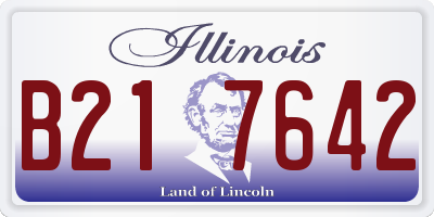 IL license plate B217642