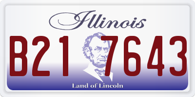 IL license plate B217643