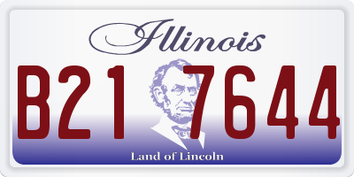 IL license plate B217644