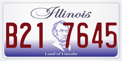 IL license plate B217645