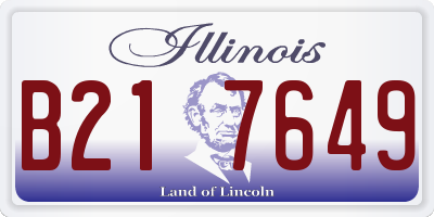 IL license plate B217649