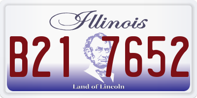 IL license plate B217652