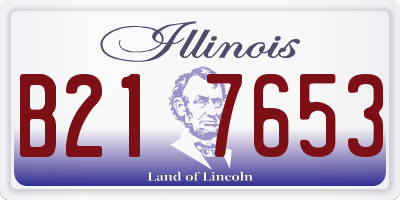 IL license plate B217653