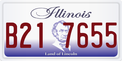 IL license plate B217655