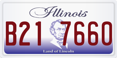 IL license plate B217660