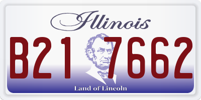 IL license plate B217662