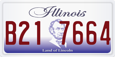 IL license plate B217664