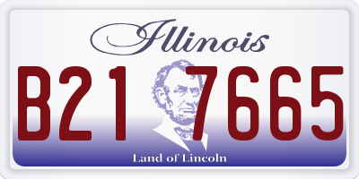 IL license plate B217665