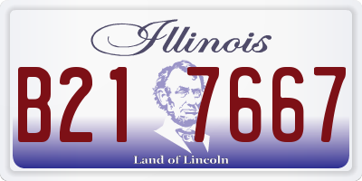 IL license plate B217667