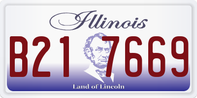 IL license plate B217669