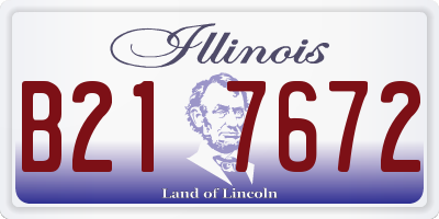 IL license plate B217672