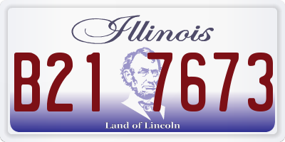 IL license plate B217673