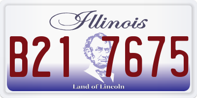 IL license plate B217675