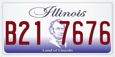 IL license plate B217676