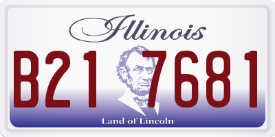 IL license plate B217681