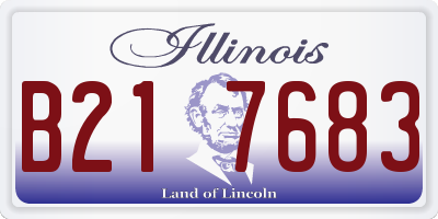 IL license plate B217683