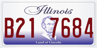 IL license plate B217684