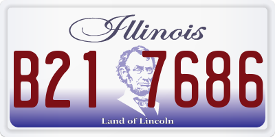 IL license plate B217686