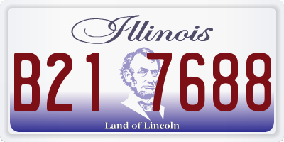 IL license plate B217688