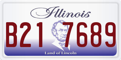 IL license plate B217689