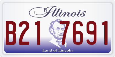IL license plate B217691