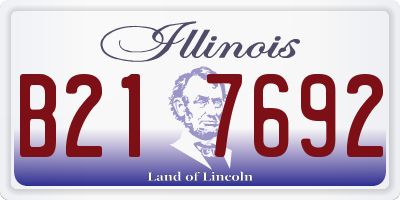 IL license plate B217692