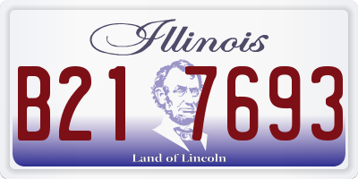 IL license plate B217693