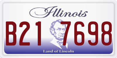 IL license plate B217698
