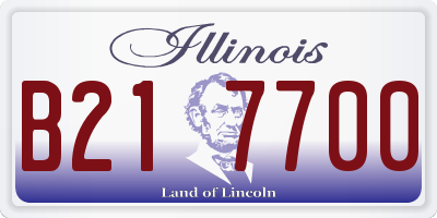 IL license plate B217700