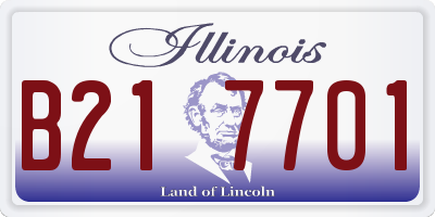 IL license plate B217701