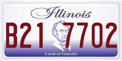 IL license plate B217702