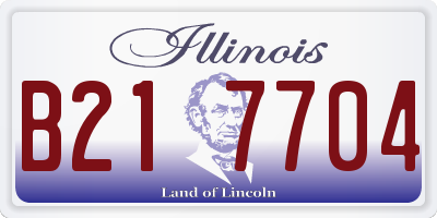 IL license plate B217704