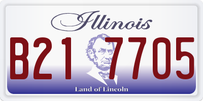 IL license plate B217705