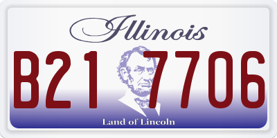 IL license plate B217706