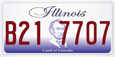 IL license plate B217707