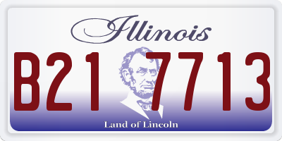 IL license plate B217713