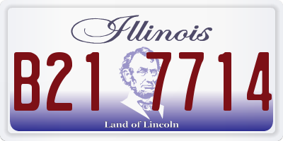 IL license plate B217714