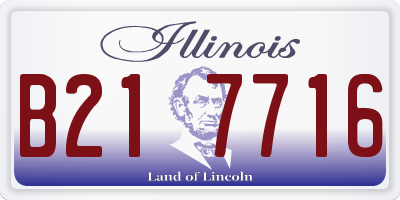 IL license plate B217716