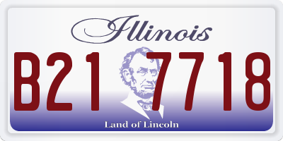 IL license plate B217718