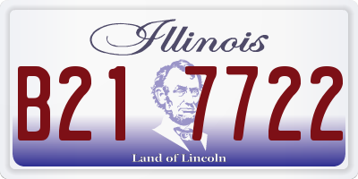 IL license plate B217722
